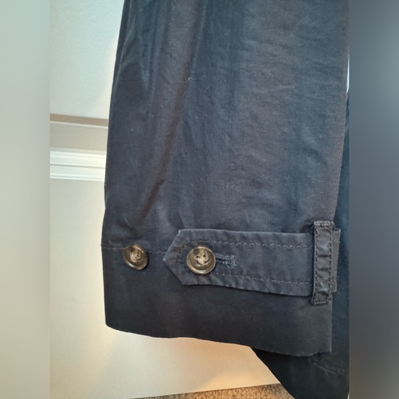 Navy Belted Trench Coat EUC Gap Blue - Picture 8 of 11